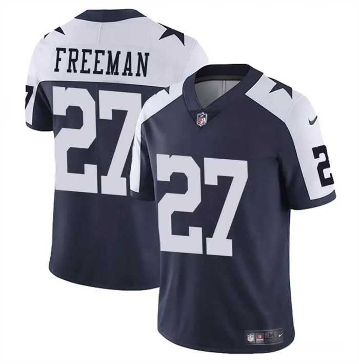 Men & Women & Youth Dallas Cowboys #27 Royce Freeman Navy White Thnaksgiving Vapor Untouchable Limited Stitched Football Jersey->dallas cowboys->NFL Jersey